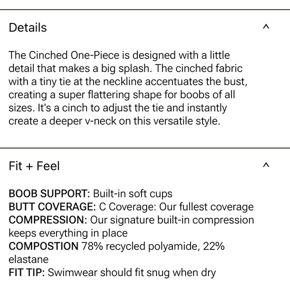 Summersalt The Cinched One-Piece Swimsuit Sea Urchin Size 10 NWOT - Picture 6 of 8